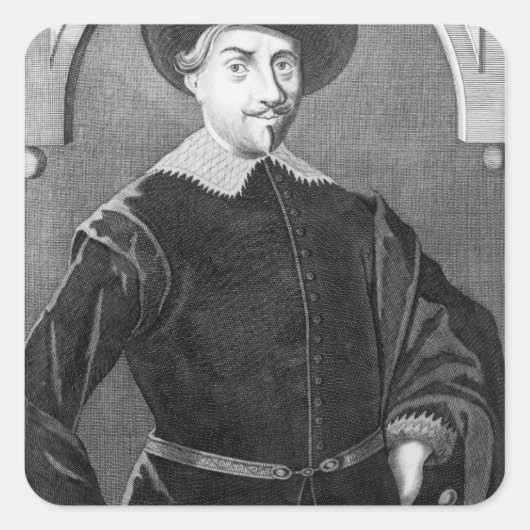 Sticker Carré Portrait d'Antony van Diemen (Devant)