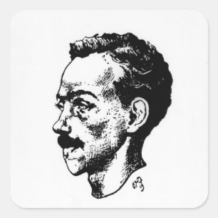 Sticker Carré Portrait d'Arthur Rimbaud