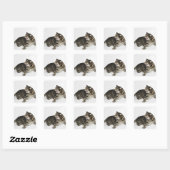 Sticker Carré Portrait de baisers de chat (Feuille)