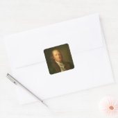 Sticker Carré Portrait de Benjamin Franklin (Enveloppe)