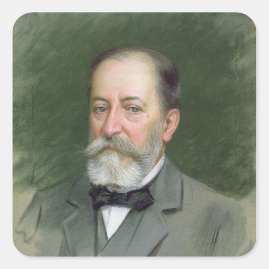 Sticker Carré Portrait de Camille Saint-Saens 1903 (Devant)