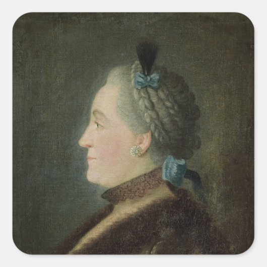 Sticker Carré Portrait de Catherine II de Russie (Devant)