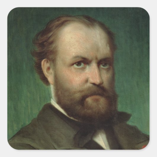 Sticker Carré Portrait de Charles Gounod (Devant)
