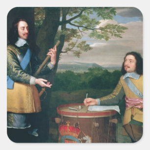 Sticker Carré Portrait de Charles I et Sir Edward Walker