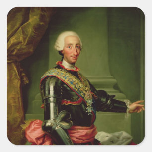 Sticker Carré Portrait de Charles III c.1761