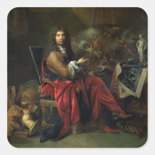 Sticker Carré Portrait de Charles Le Brun (1619-90) 1686 (huile