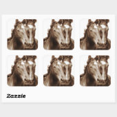 Sticker Carré Portrait de cheval III (Feuille)