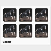 Sticker Carré Portrait de cheval VIII (Feuille)