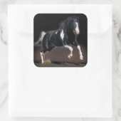 Sticker Carré Portrait de cheval VIII (Sac)