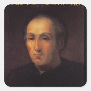 Sticker Carré Portrait de Christophe Colomb