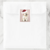 Sticker Carré Portrait de Cute Golden (Sac)