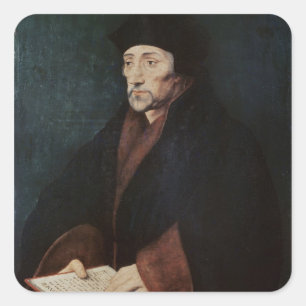Sticker Carré Portrait de Desiderius Erasmus de Rotterdam