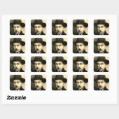 Sticker Carré Portrait de Fernando Pessoa (Feuille)