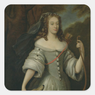 Sticker Carré Portrait de Francoise Louise de la Baume