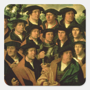 Sticker Carré Portrait de groupe de la compagnie de tir