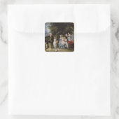 Sticker Carré Portrait de groupe de la famille Colmore (Sac)