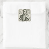 Sticker Carré Portrait de Hernando de Soto (Sac)