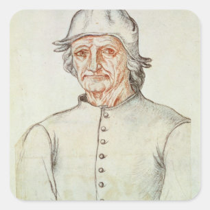 Sticker Carré Portrait de Hieronymus Bosch