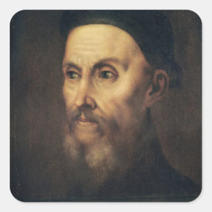 Sticker Carré Portrait de John Calvin