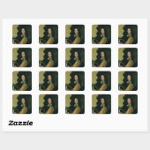 Sticker Carré Portrait de John Evelyn (Feuille)
