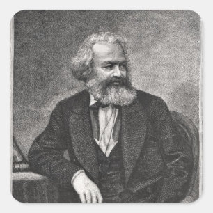 Sticker Carré Portrait de Karl Marx 1857