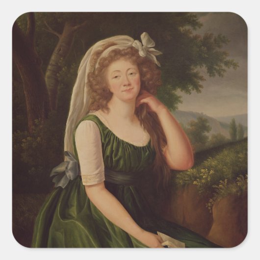 Sticker Carré Portrait de la comtesse du Barry 1789 (Devant)