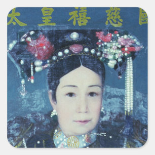 Sticker Carré Portrait de la douairière d'impératrice Cixi