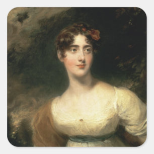 Sticker Carré Portrait de Lady Emily Harriet Wellesley-Pole