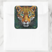 Sticker Carré Portrait de léopard (Sac)