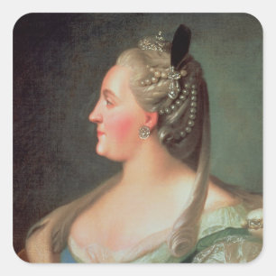 Sticker Carré Portrait de l'impératrice Catherine II la Grande