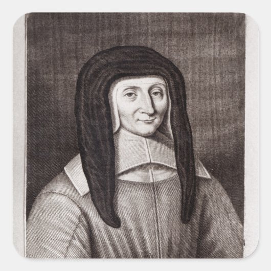 Sticker Carré Portrait de Louise de Marillac (Devant)