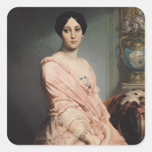 Sticker Carré Portrait de Madame F, 1850-51