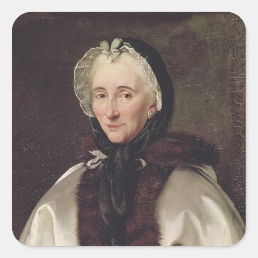 Sticker Carré Portrait de Madame François de Graffigny (Devant)