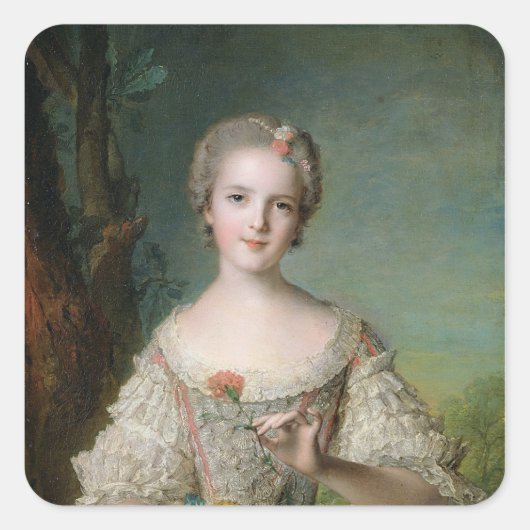 Sticker Carré Portrait de Madame Louise de France (Devant)