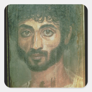 Sticker Carré Portrait de maman d'un homme, de Fayum,