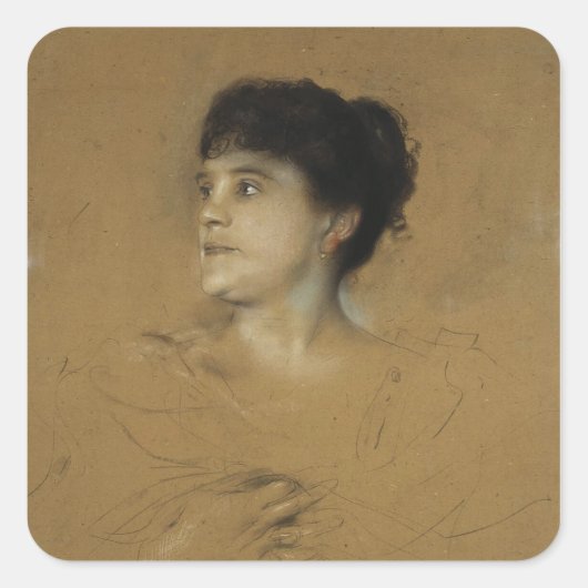 Sticker Carré Portrait de Marcella Sembrich, 1891 (Devant)