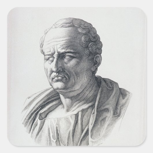 Sticker Carré Portrait de Marcus Tullius Cicero (Devant)