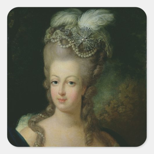 Sticker Carré Portrait de Marie-Antoinette (Devant)