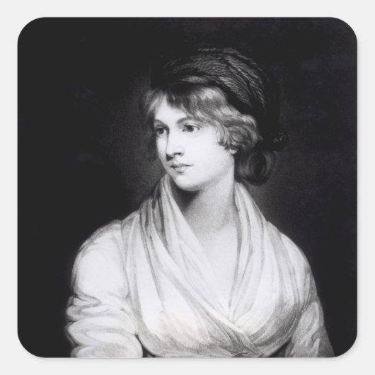 Sticker Carré Portrait de Mary Wollstonecraft Godwin (Devant)