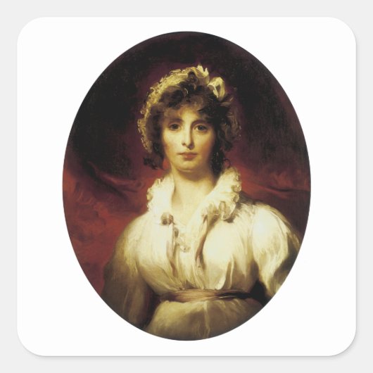 Sticker Carré Portrait de Mme Robert Burne-Jones (Devant)