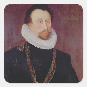 Sticker Carré Portrait de monsieur John Hawkins 1581