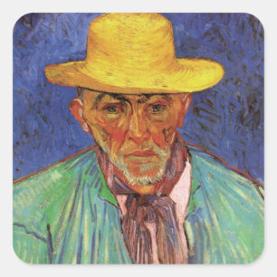 Sticker Carré Portrait de Patience Escalier par Vincent van Gogh