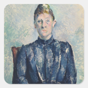 Sticker Carré Portrait de Paul Cezanne de Madame Cezanne,