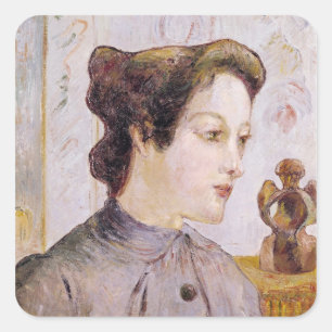 Sticker Carré Portrait de Paul Gauguin d'une jeune femme, 1886