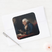 Sticker Carré Portrait de pouce, Benjamin Franklin Père fondateu (Enveloppe)