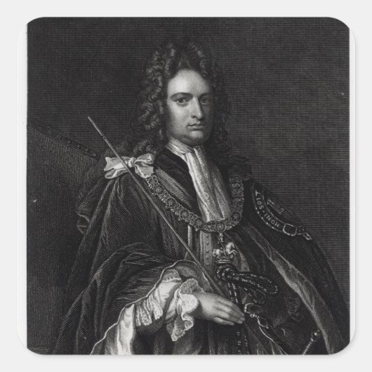 Sticker Carré Portrait de Robert Harley (Devant)