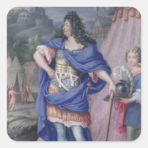 Sticker Carré Portrait de roi de Louis XIV de la France