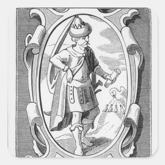 Sticker Carré Portrait de Samuel Taylor Coleridge (Devant)