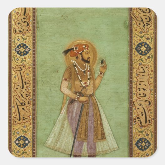 Sticker Carré Portrait de Shah Jahan, 1631, Mughal (Devant)