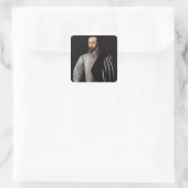 Sticker Carré Portrait de Sir Walter Raleigh 1588 (Sac)